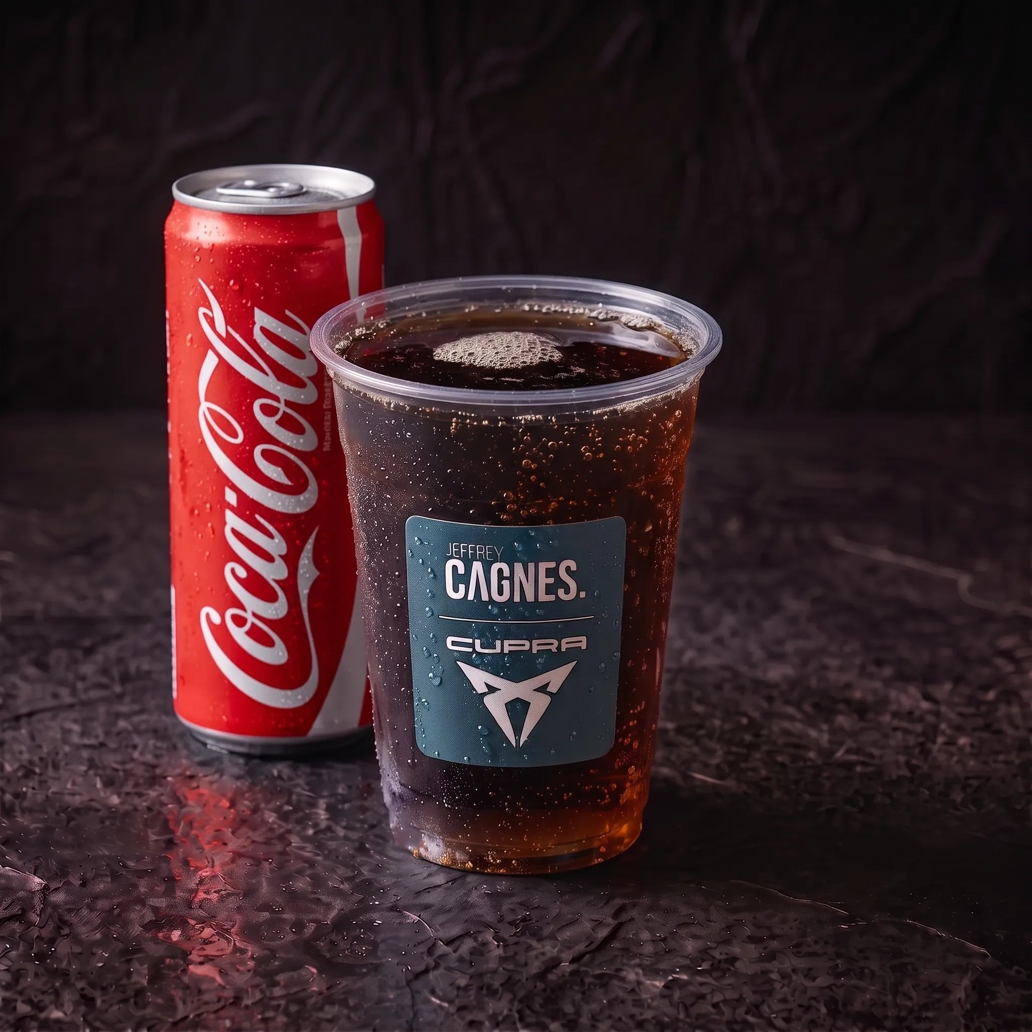 Canette de Coca-Cola Original et son gobelet servi bien frais au Coffee Club Jeffrey Cagnes